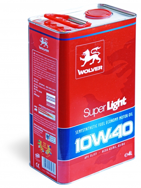 Моторное масло Wolver SUPER LIGHT 10W-40 4л